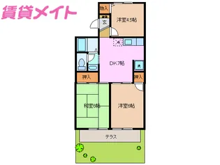 セジュールSEIWA【1階】の間取り