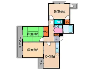 コ-ポハ-ティ21【3階】の間取り