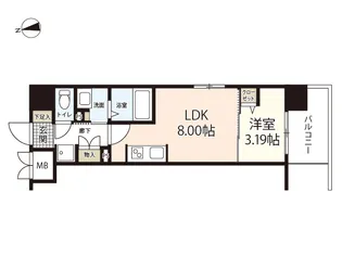 エスポワールI【6階】の間取り