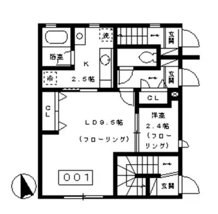 メゾントレフル【1階】の間取り