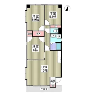 ルネスシーナ【1階】の間取り