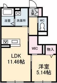 シャーメゾン・エスト【1階】の間取り