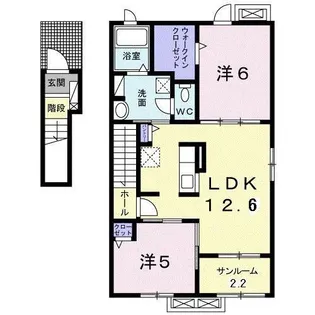 ソール オリエンスVIII【2階】の間取り