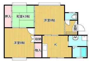 コーポ豊D【2階】の間取り