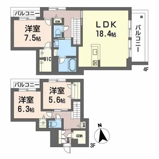 ディアマント番町【3階】の間取り