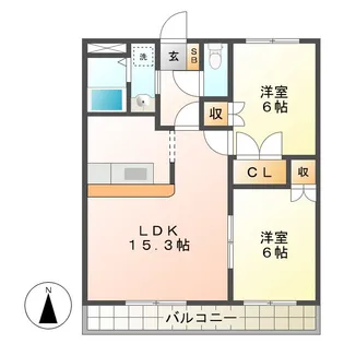 リバティコート【1階】の間取り