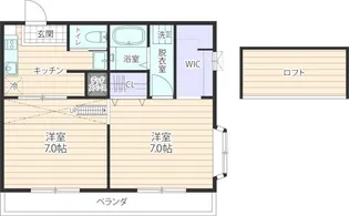 フラットさつき【1階】の間取り