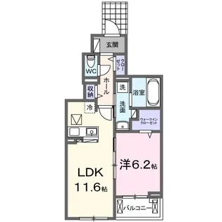 プリムローズ ガーデン【1階】の間取り
