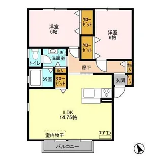 ドリームマウンテンB【2階】の間取り