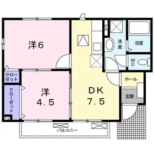 クリスタル I【1階】の間取り