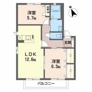 ディアコート【2階】の間取り