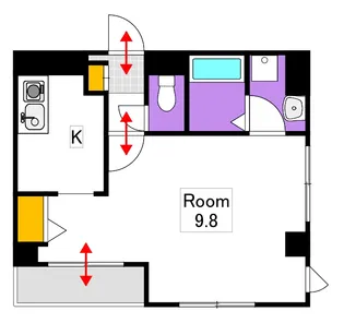 エディフィシオ横内【8階】の間取り