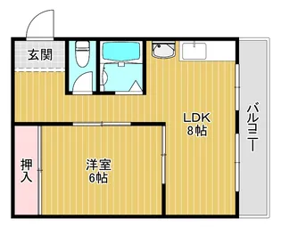 川庄ハイツ【2階】の間取り