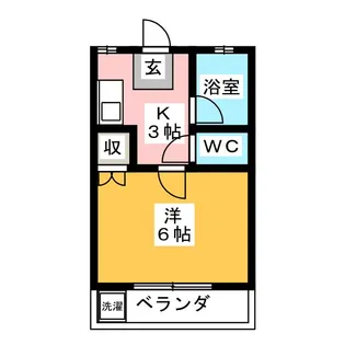 第6ラインビル【1階】の間取り