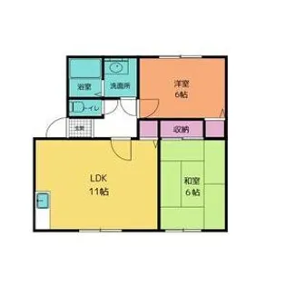 アベニーダHISA B棟【1階】の間取り