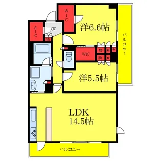 グラン・コート西日暮里【9階】の間取り