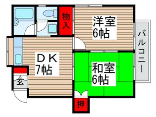 柏陽ハイム【2階】の間取り