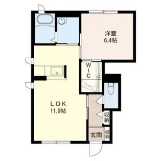 プレジールシャトーD【1階】の間取り