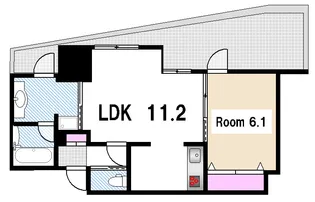 ルミナス舟入本町リバーフロント【10階】の間取り