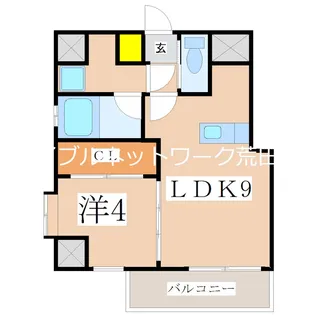 さくらヒルズきしゃば【4階】の間取り