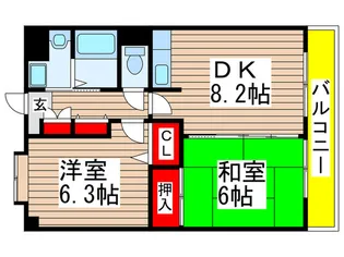 ハウスカナロア【1階】の間取り