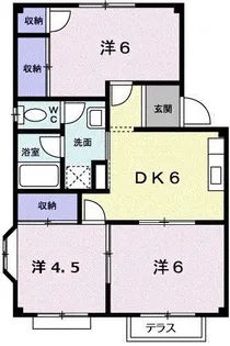 エルディム落合南B【1階】の間取り