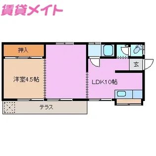 夕凪荘【1階】の間取り