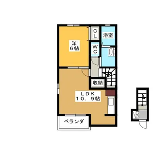 リバー・イーストI【1階】の間取り