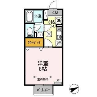 セジュール程島 I【1階】の間取り