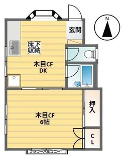 コーポピジョン【1階】の間取り