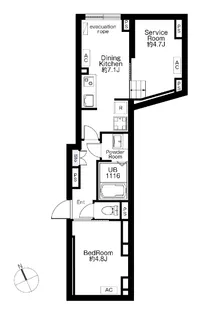 SPHERE MOTOYOYOGI HILL TERRACEの間取り