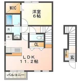 ノーススリー利平治 A【2階】の間取り