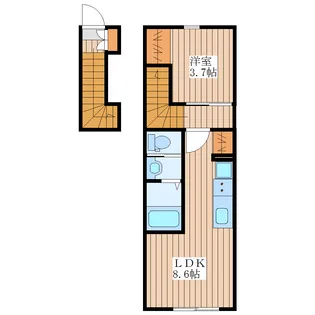 イニシアティブ小松島 B棟【2階】の間取り