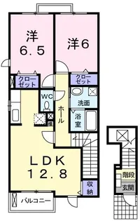 トレ テゾーロ【2階】の間取り