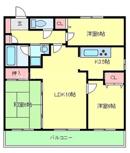 リッツパーク江坂【3階】の間取り