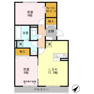 フローラル A【2階】の間取り