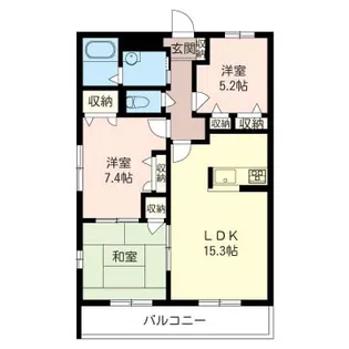 エテルノ弥勒寺【2階】の間取り