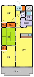メゾンドロゼ【1階】の間取り