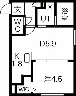 スフィーダ平岸【1階】の間取り