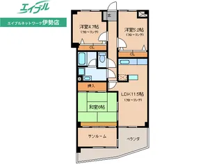 パーシモンヒルズ【5階】の間取り