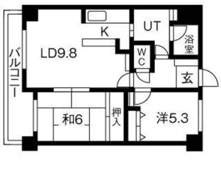 琴似パークマンション【9階】の間取り