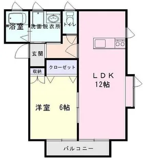 ピエスクレール【1階】の間取り