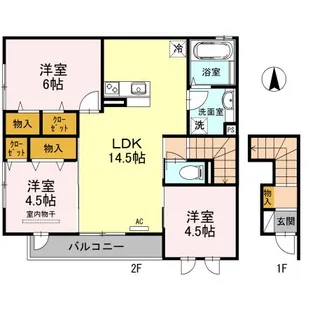オートルフォワ・パレ【2階】の間取り