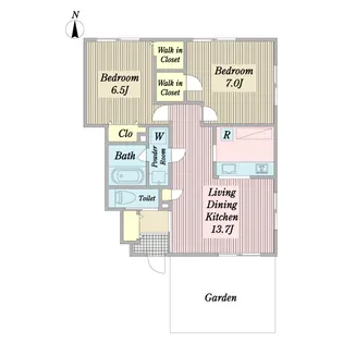 アリア・ソワン江戸川【1階】の間取り