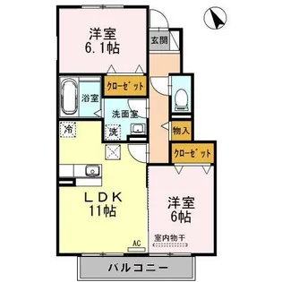 ザ・サン【1階】の間取り