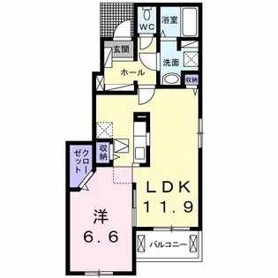 サン・ピエーナ【1階】の間取り
