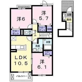 グレイス新【2階】の間取り
