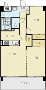 レーヴシェソワ【7階】の間取り