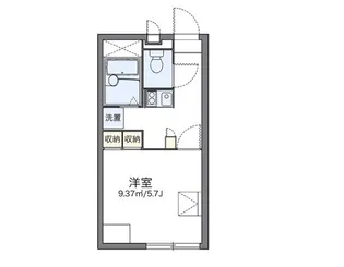 レオパレス福浜B【2階】の間取り