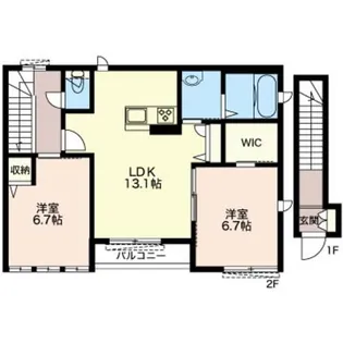 ディアコート【2階】の間取り